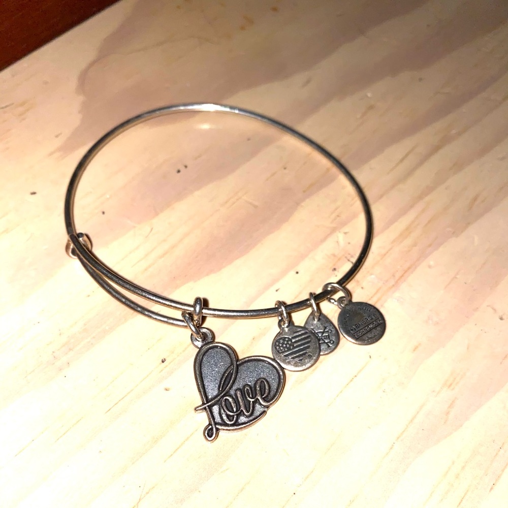 Alex & Ani Love Charm Bangle